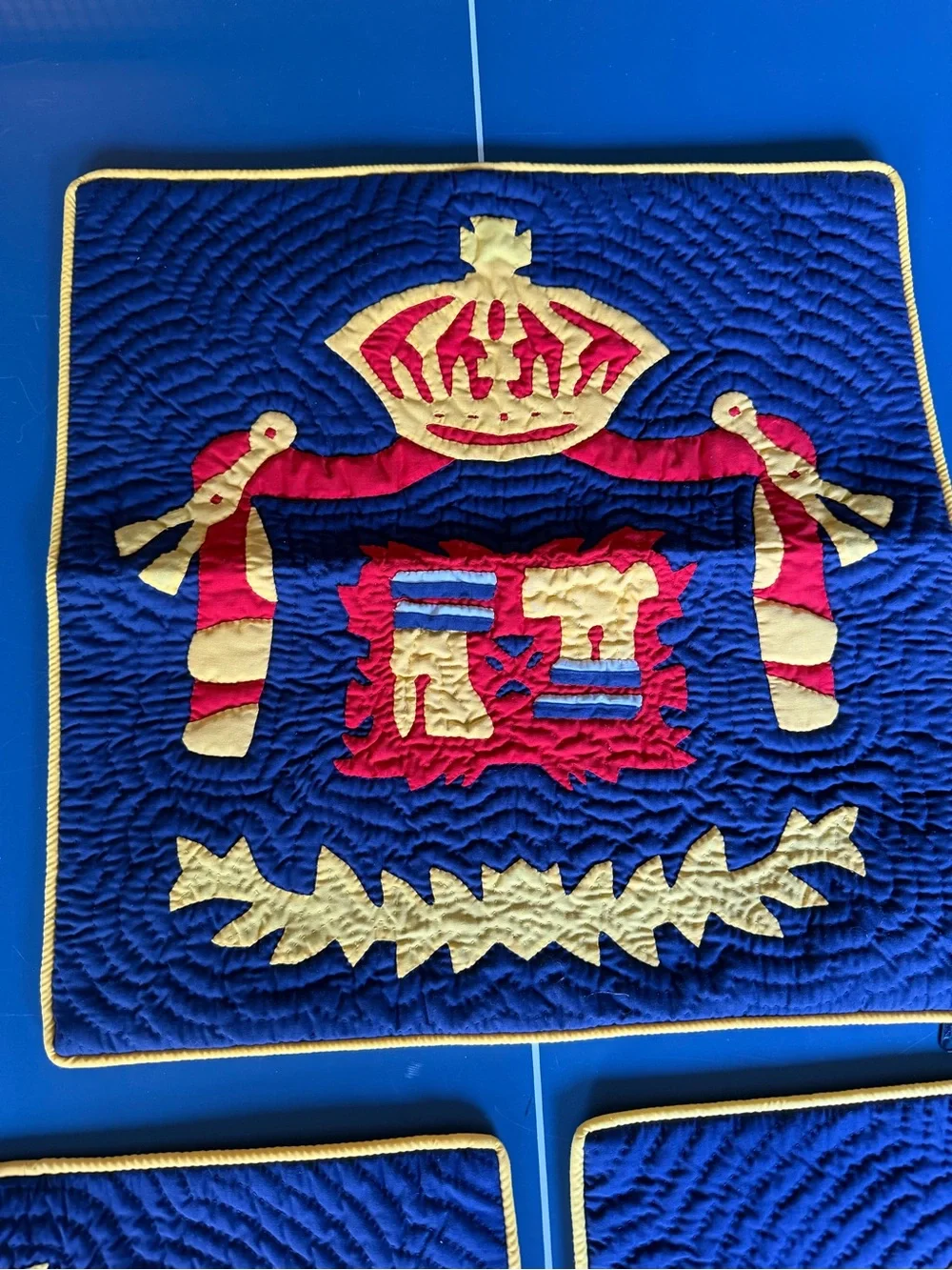 Lot of Three Hand Stitched 18
